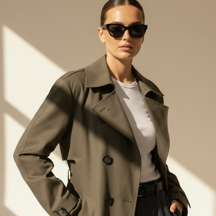 Brenna | Women's Trench Coat Belted Maxi Classic Style