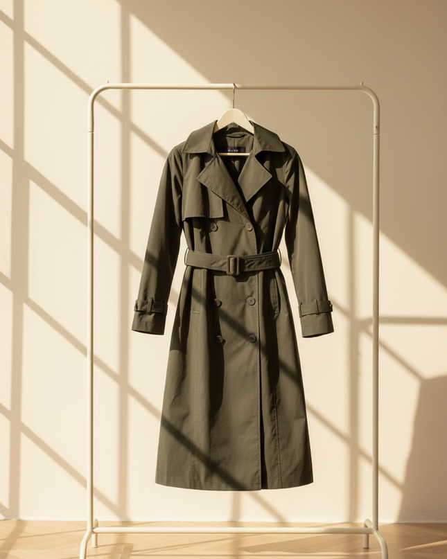 Brenna | Women's Trench Coat Belted Maxi Classic Style