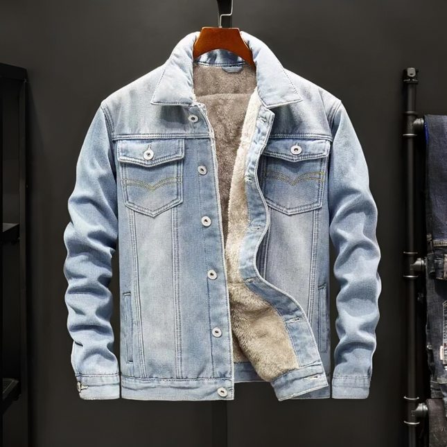 Brennor | Cozy Warmth Men's Sherpa-Lined Denim Jacket