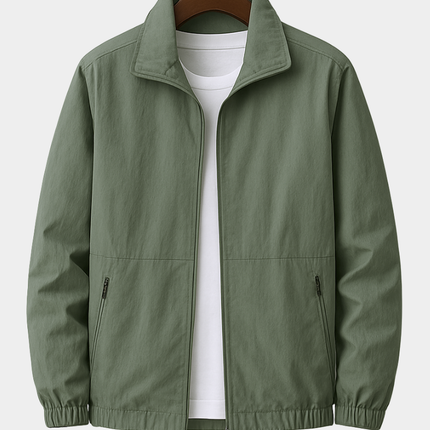 Caleb | Men's Casual Jacket Stand Collar Zip Pockets Transitional