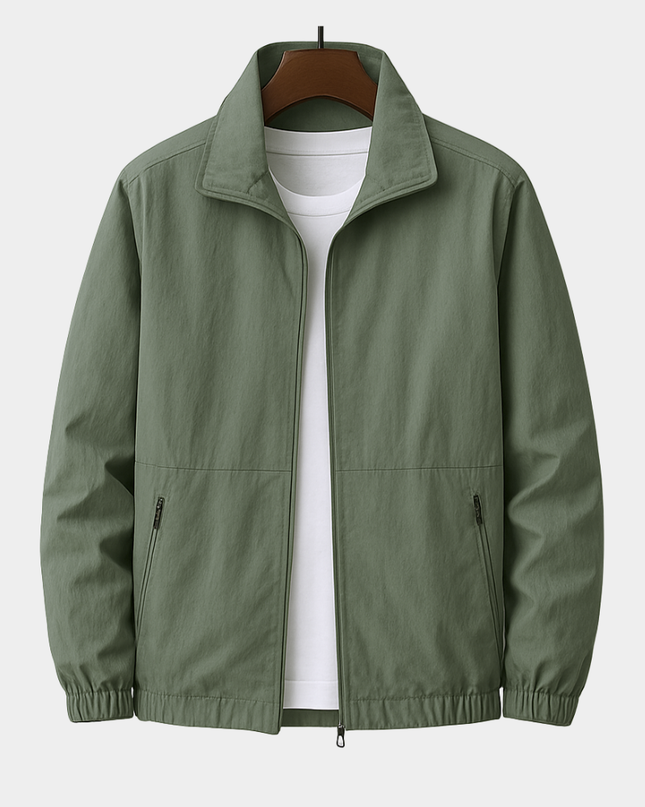 Caleb | Men's Casual Jacket Stand Collar Zip Pockets Transitional