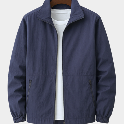 Caleb | Men's Casual Jacket Stand Collar Zip Pockets Transitional