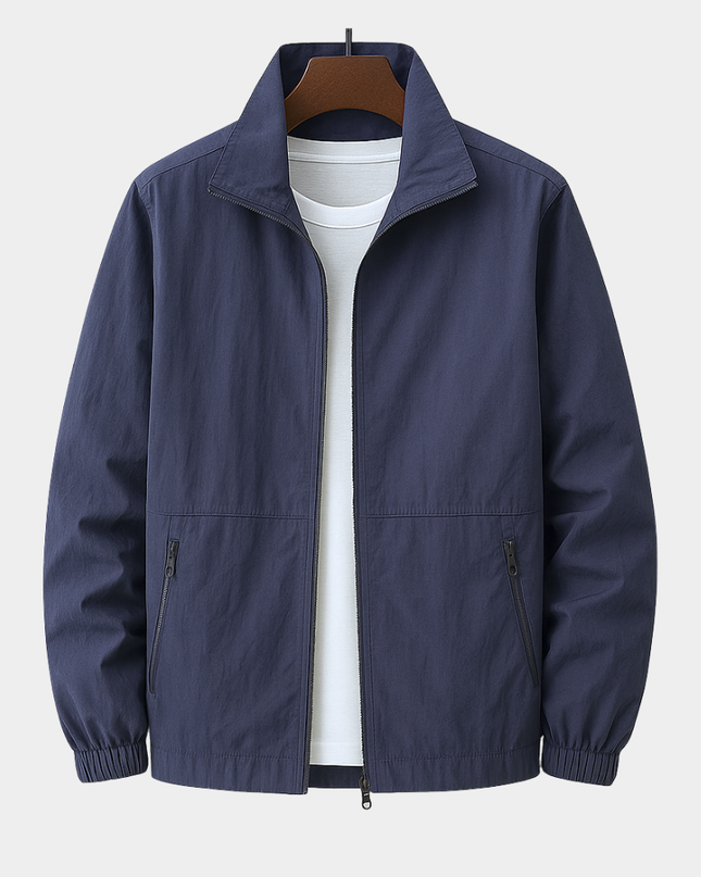 Caleb | Men's Casual Jacket Stand Collar Zip Pockets Transitional