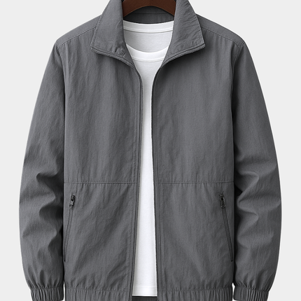 Caleb | Men's Casual Jacket Stand Collar Zip Pockets Transitional