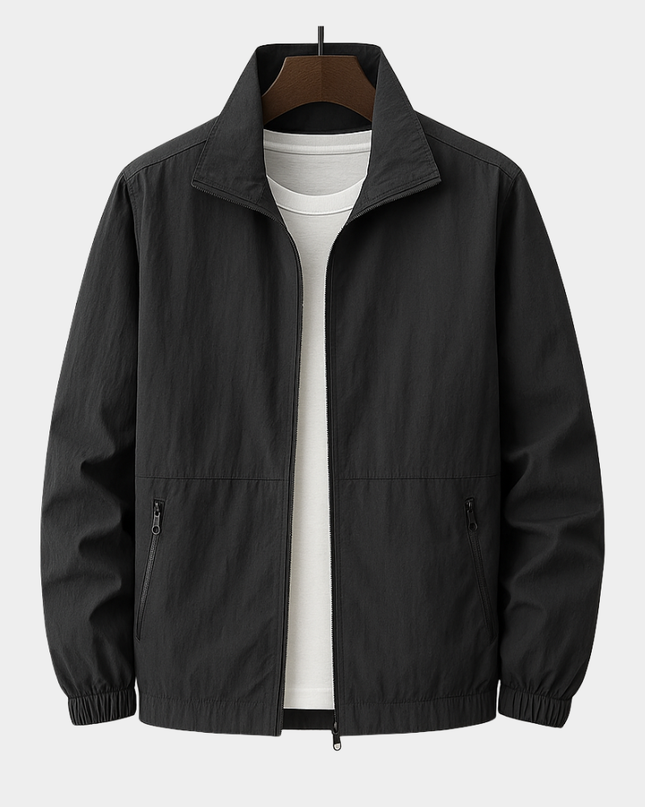 Caleb | Men's Casual Jacket Stand Collar Zip Pockets Transitional