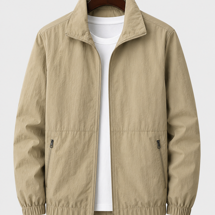Caleb | Men's Casual Jacket Stand Collar Zip Pockets Transitional