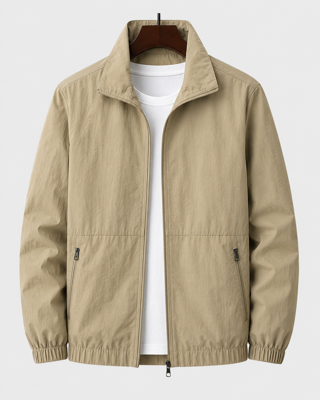 Caleb | Men's Casual Jacket Stand Collar Zip Pockets Transitional