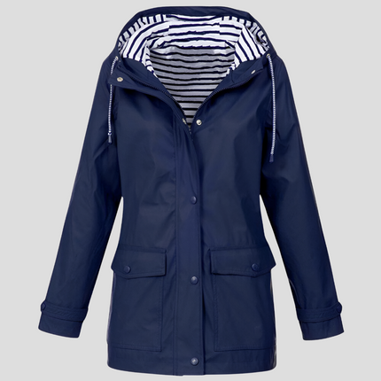 Calivienne | Women's Waterproof Rain Jacket Hooded Wind-Resistant