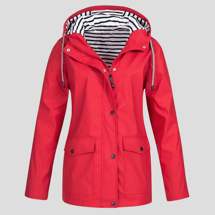 Calivienne | Women's Waterproof Rain Jacket Hooded Wind-Resistant