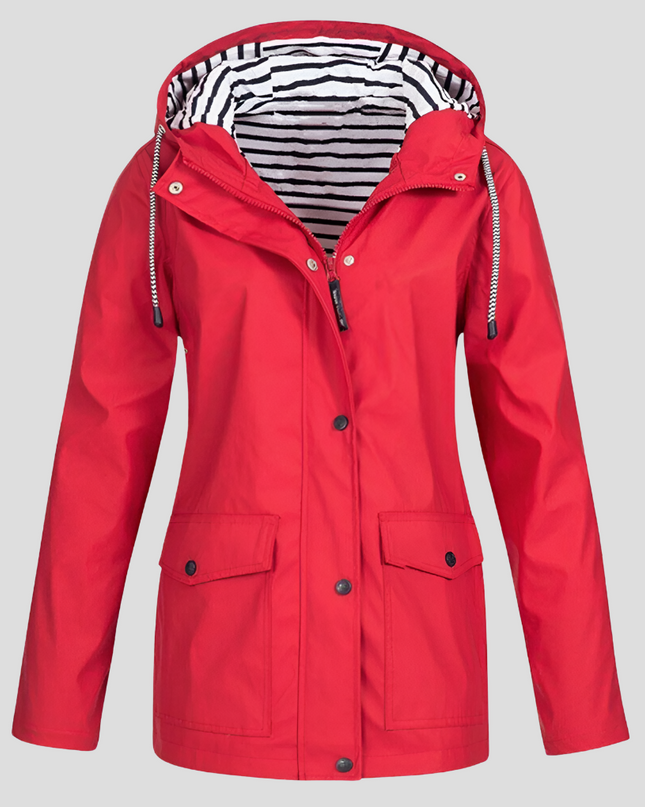 Calivienne | Women's Waterproof Rain Jacket Hooded Wind-Resistant