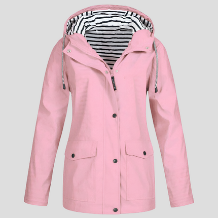 Calivienne | Women's Waterproof Rain Jacket Hooded Wind-Resistant