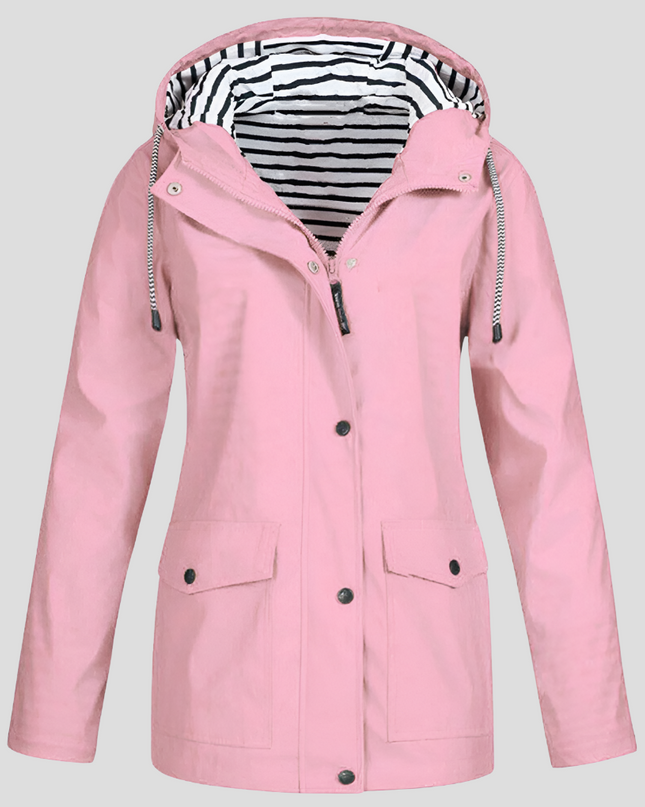 Calivienne | Women's Waterproof Rain Jacket Hooded Wind-Resistant