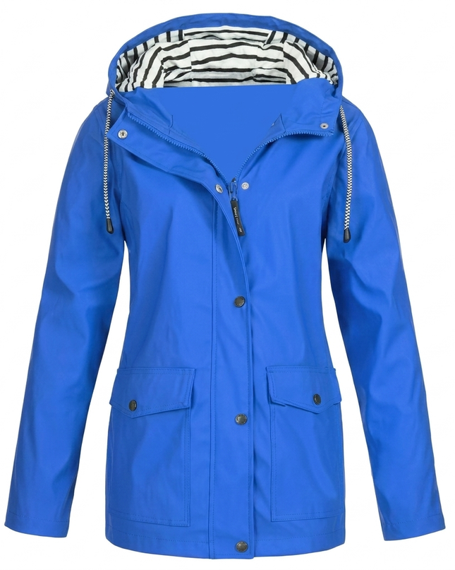 Calivienne | Women's Waterproof Rain Jacket Hooded Wind-Resistant