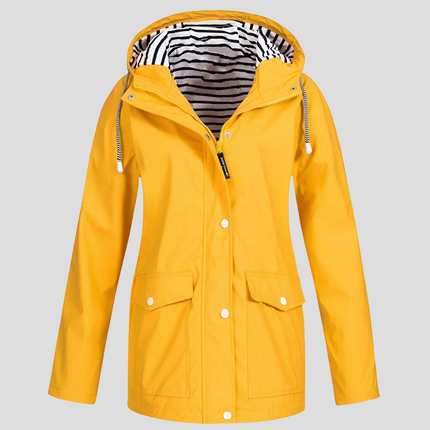 Calivienne | Women's Waterproof Rain Jacket Hooded Wind-Resistant