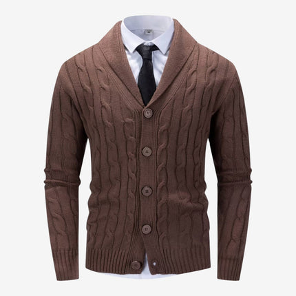 Caspian | Men's Cable Knit Button Cardigan