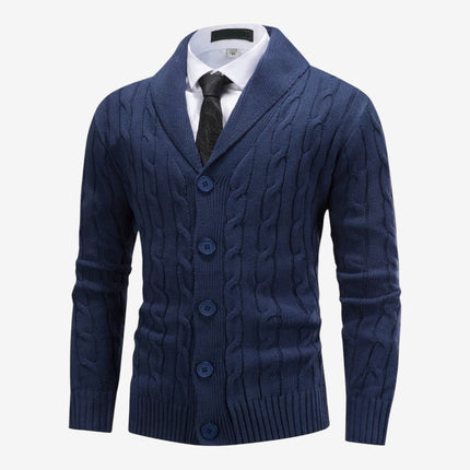Caspian | Men's Cable Knit Button Cardigan