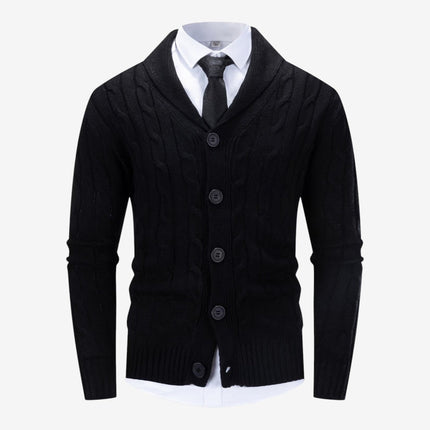 Caspian | Men's Cable Knit Button Cardigan
