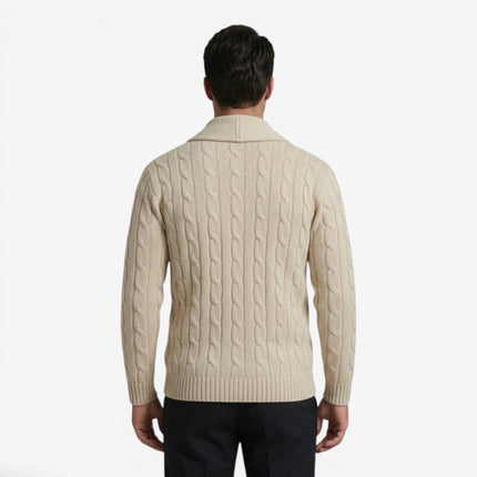 Caspian | Men's Cable Knit Button Cardigan