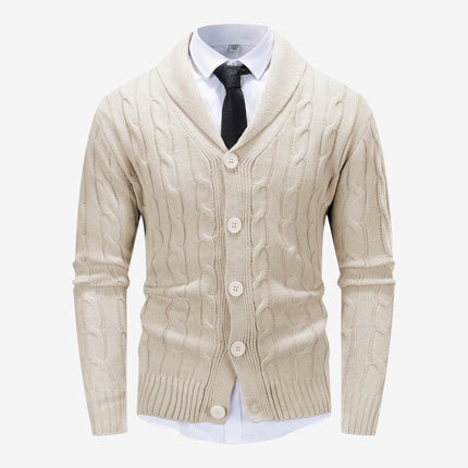Caspian | Men's Cable Knit Button Cardigan
