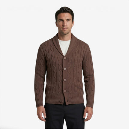 Caspian | Men's Cable Knit Button Cardigan