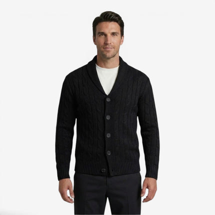Caspian | Men's Cable Knit Button Cardigan