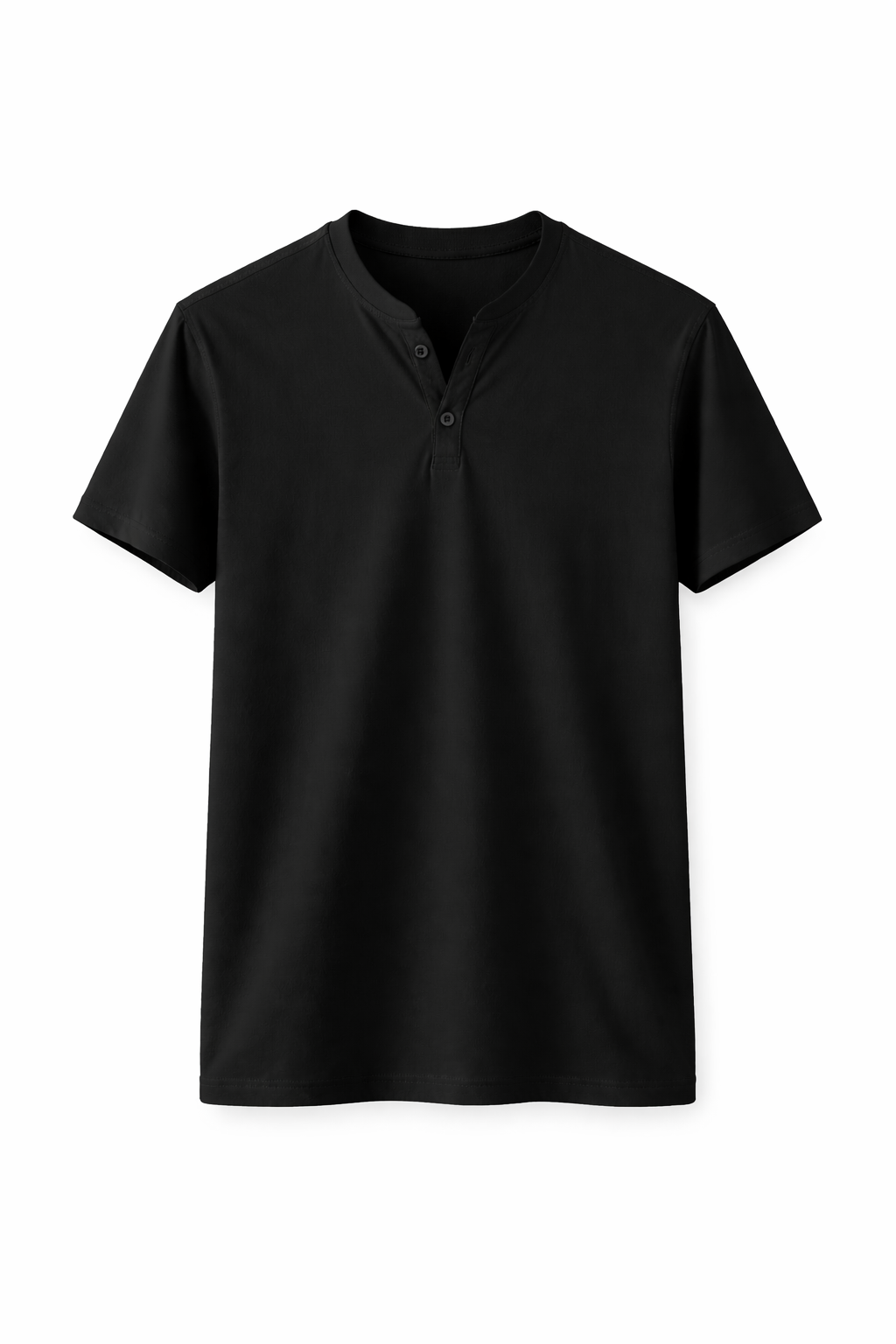 Men’s Essential Henley T-Shirt – Jet Black