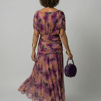Celeste | Floral Off-Shoulder Flowing Midi Dress