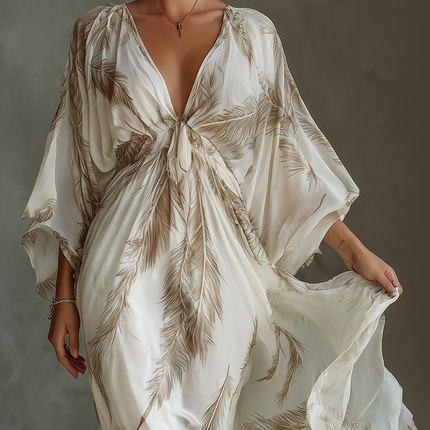 Celeste | Twist Front Dolman Sleeve Maxi Dress