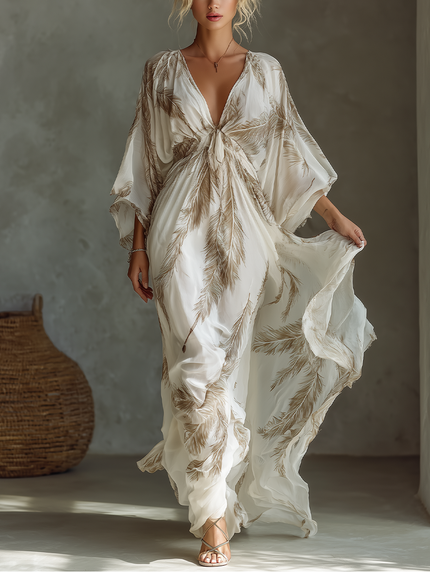 Celeste | Twist Front Dolman Sleeve Maxi Dress