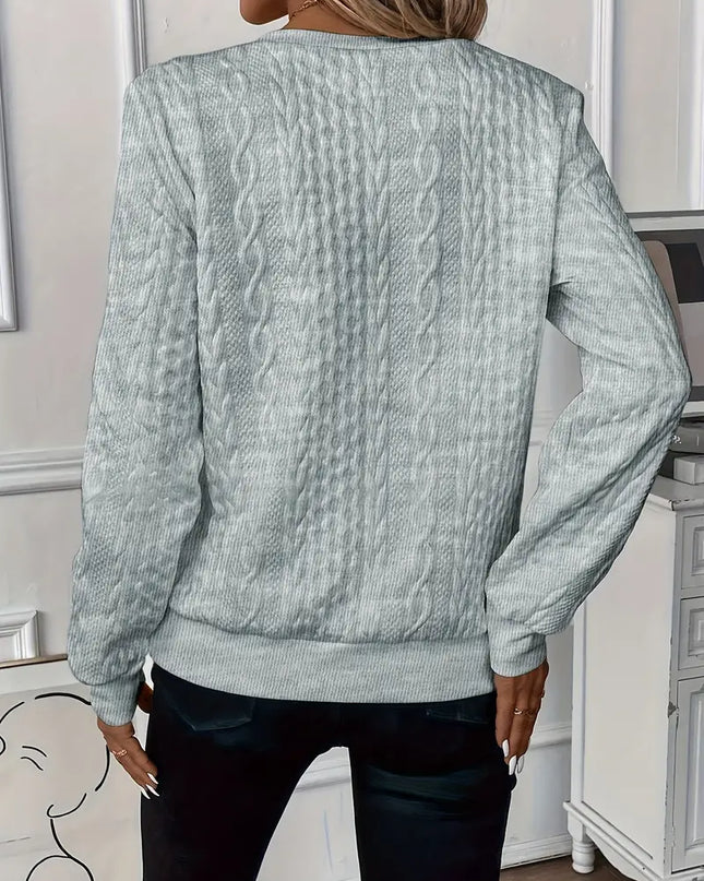 Charlotte | Women's Quarter-Zip Cable Knit Sweater Long Sleeve