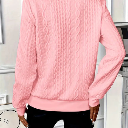 Charlotte | Women's Quarter-Zip Cable Knit Sweater Long Sleeve