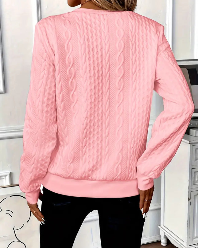 Charlotte | Women's Quarter-Zip Cable Knit Sweater Long Sleeve