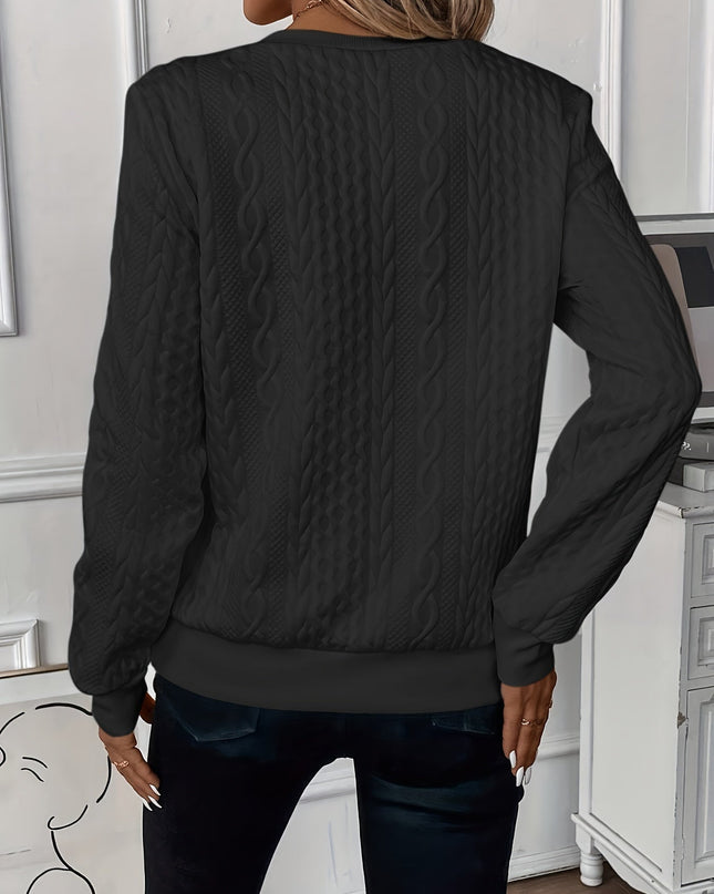 Charlotte | Women's Quarter-Zip Cable Knit Sweater Long Sleeve