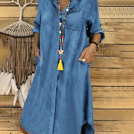 Claire | Button Front Shirt Dress