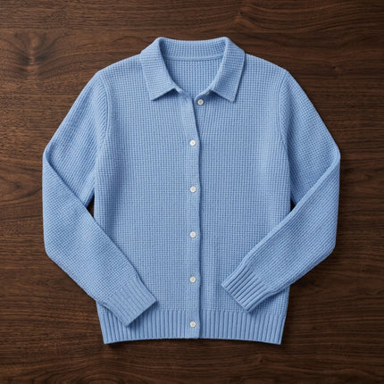 Claire | Women's Collared Cardigan Button Front Knit Sweater