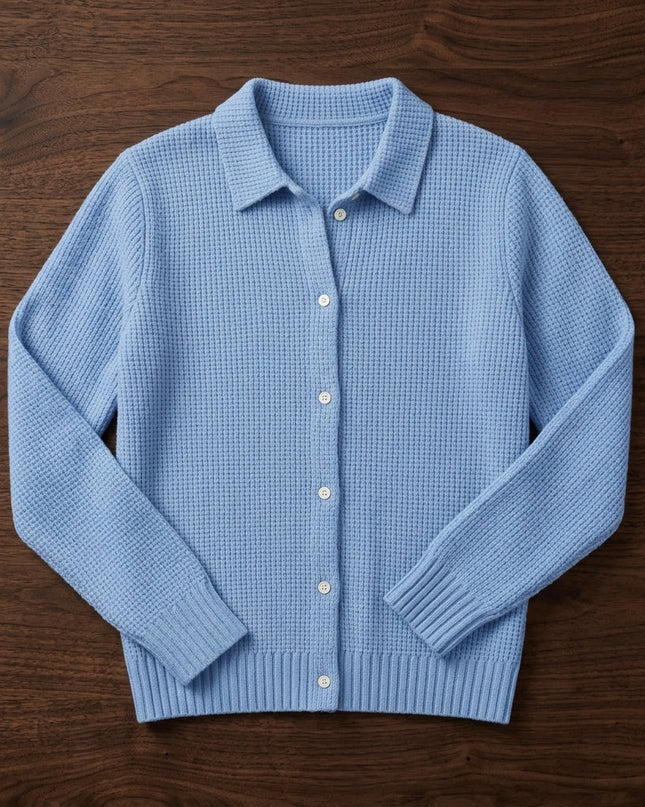 Claire | Women's Collared Cardigan Button Front Knit Sweater