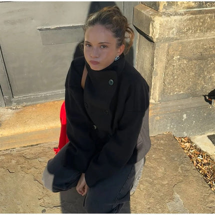 Claire | Women's Double-Breasted High Collar Jacket