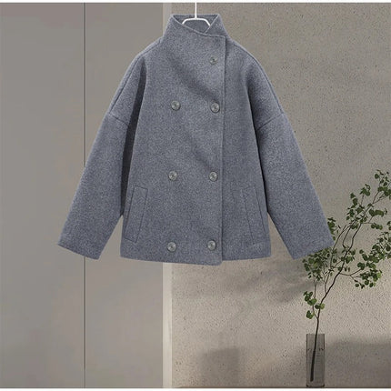 Claire | Women's Double-Breasted High Collar Jacket
