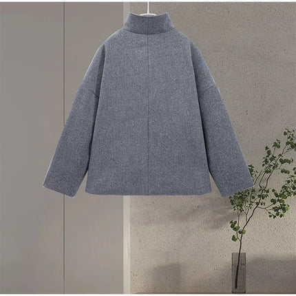 Claire | Women's Double-Breasted High Collar Jacket
