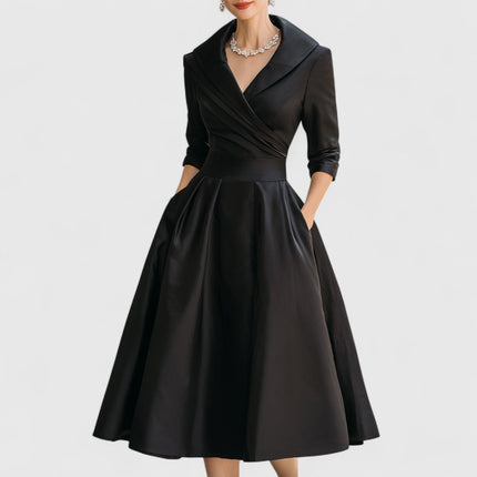 Clarissa | Wrap Bodice Midi Dress