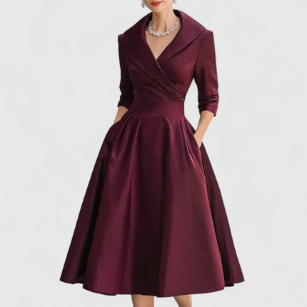 Clarissa | Wrap Bodice Midi Dress