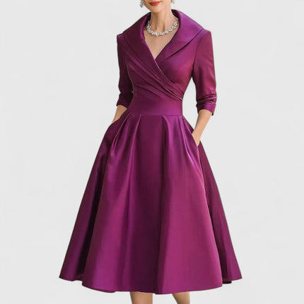Clarissa | Wrap Bodice Midi Dress