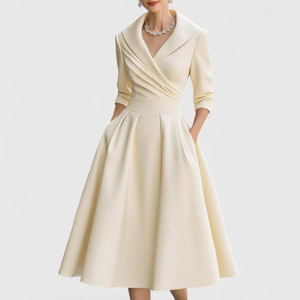 Clarissa | Wrap Bodice Midi Dress