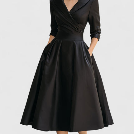Clarissa | Wrap Bodice Midi Dress