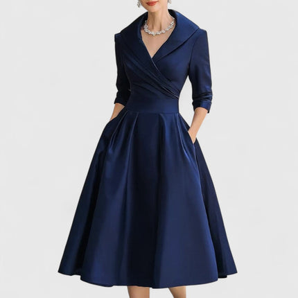 Clarissa | Wrap Bodice Midi Dress