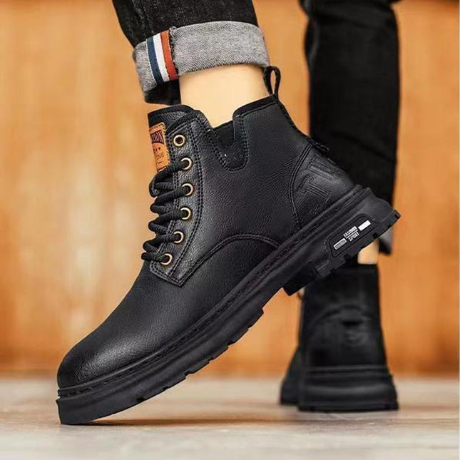 Corentin | Men's Leather Boots – Casual Lace-Up Design