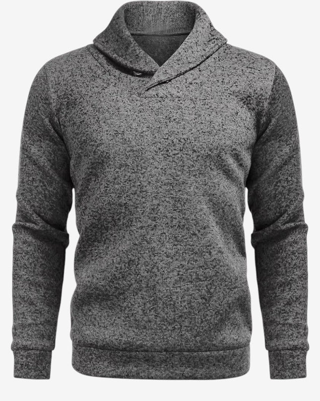 Cormac | Men's Mock Neck Button Sweatshirt