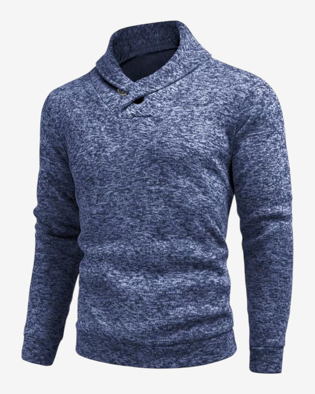 Cormac | Men's Mock Neck Button Sweatshirt