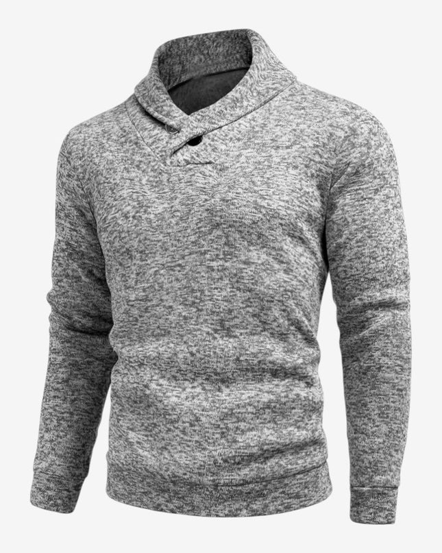 Cormac | Men's Mock Neck Button Sweatshirt