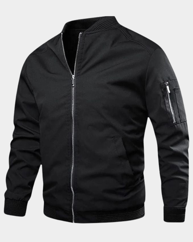 Declan | Men's Bomber Jacket Sporty Zip Sleeve Pocket